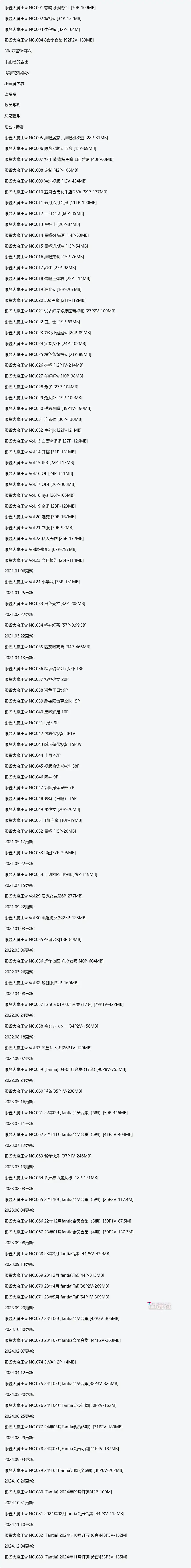 眼酱大魔王w 原版高清摄影作品写真图包合集[99套]