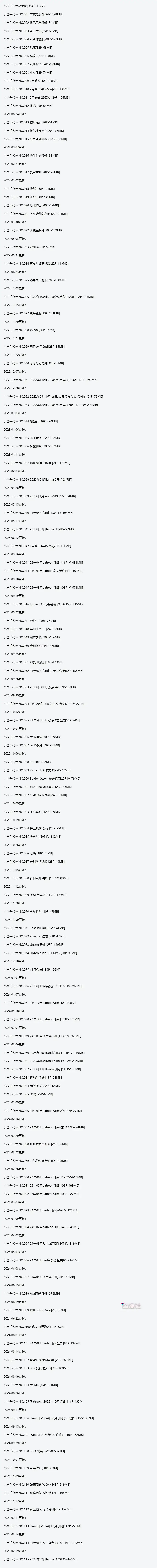小仓千代w  原版高清摄影作品写真图包合集[115套+微博图][自动更新]